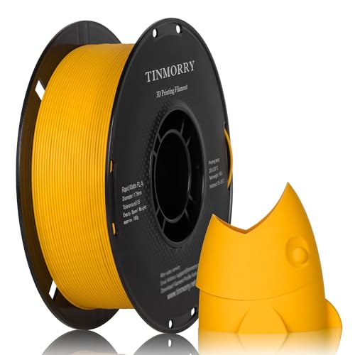 Image of TINMORRY Matte PLA Filament 1.75mm, Matte Surface 3D Printer Filament, Compatible with Bambu Lab FDM 3D Printers, 1 KG Spool (2.2 lbs), Matte Pumpkin Yellow