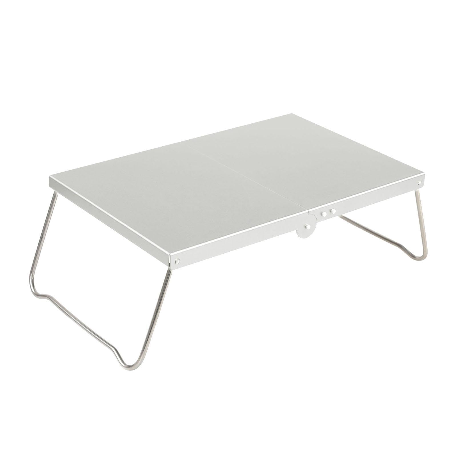 CALANDIS™ Camping Folding Table Sturdy Outside Camping Desk for Patio Fishing Backyard Silver | Camping Furniture | Camping Hiking | Outdoor Sports-image-30