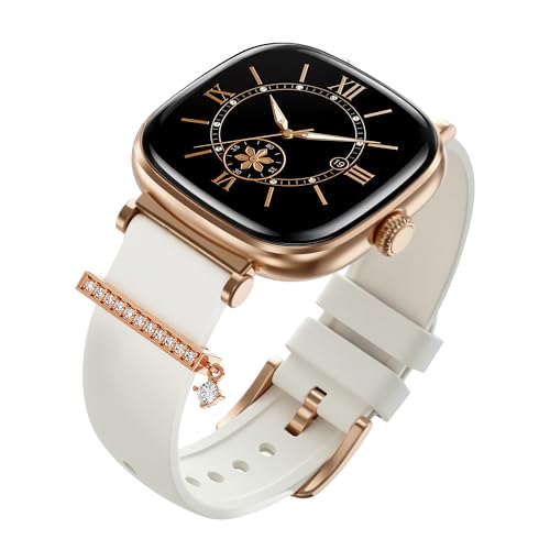 Image of boAt Chrome Ivory Smart Watch for Women, co-Designed with GIVA, Limited Edition 925gm Silver Charm, 1.7 inch AMOLED Display, 1000 nits Brightness, Premium Metallic Build (Silver Charm Edition)