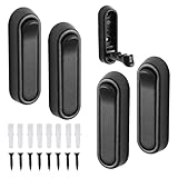 Eulihent 4 Pezzi Appendiabiti a Scomparsa,Ganci Pieghevoli Da Parete in Lega di Zinco,Gancio a Ribalta Nascosto Pieghevole a 90° per Cappotto e Borsa, per Bagno Cucina Camera da Letto Ufficio.(Nero)