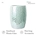 WHOLE HOUSEWARES Mosaic Wastebasket - Glass Decoration Bathroom Trash Can - Shiny Finish Bathroom Accessory - 7.5
