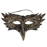 SAFIGLE Halloween Eagle Cosplay Mask PU Leather Beak Costume Mask Masquerade Party Half Face Bird Anime Mask Accessory for Carnival Festival Party Supplies
