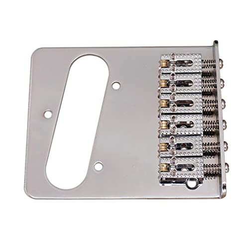 Generic テレキャスターギター交換部品用の亜鉛合金ローラーサドルブリッジ, シルバー