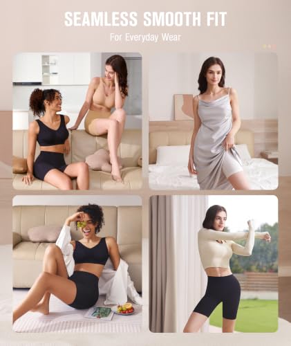 Image of BESTENA Slip Shorts for Under Dresses Seamless Smooth Workout Yoga Bike Shorts for Women