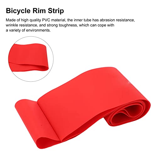 SPYMINNPOO 80mm Bicycle Rim Tape, Bike Tire Liner, Inner Tube Anti Puncture Tape for 26 Inch Tires of Road Bike Snow Bike Fat Bike(red) - Image 3