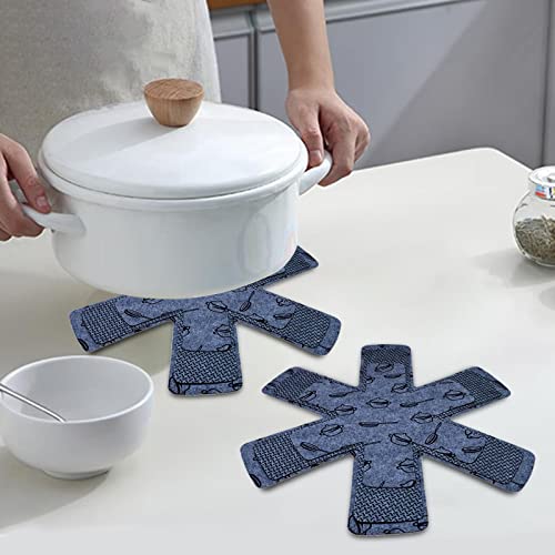 Protectores de sartenes y platos antiadherentes con doce separadores grises 5