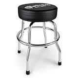 Martin Chrome Barstool; Barhocker für Musiker; gepolsterter Sitz mit Co Logo; um 360 ° drehbar; Höhe 61,6 cm; robuste verchromte Basis; einfach zu montieren