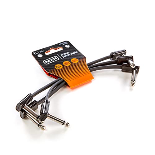 JIM DUNLOP MXR Band-Patchkabel 6 Zoll | 15 cm - 3er-Pack, 1/4-Zoll-Winkelstecker (3PDCPR06)