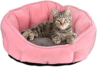 Queta Pet Bed for Cats and Small Medium Dogs Cuddler with Soft Cushion Round Nesting Cave Bed Pet Cat Bed for Cats and Small Dogs, 46 x 46 x 23 cm
