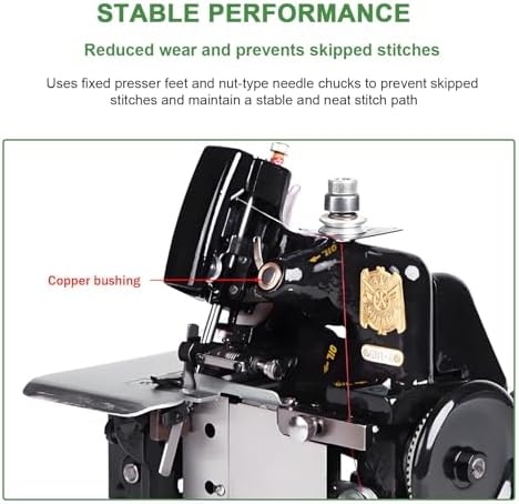 High-Speed Overlock Sewing Machine - 3 Stitch Options, Adjustable Length, 3000 Stitches/Min, Durable Metal Frame, Perfect for Hemming & Sewing - Blue Serger