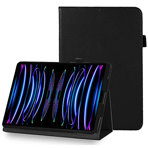 DV Case for iPad Pro 11 inch 4th/3rd/2nd/1st Generation, Flip Stand Folio Case, Shockproof PU Leather, Smart Magnetic Cover with Pencil Holder 2022 2021 2020 2018 (Black)