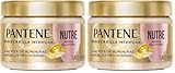 Pantene Mascarilla para cabello Nutre, Renueva y Sella Puntas con Aceite de Almendras 300 ml (Paquete de 2)