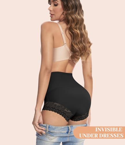 Tummy Control Shapewear for Women, High-Waisted Butt Lifter Briefs, Slimming Underwear Panties with Lace Trim3