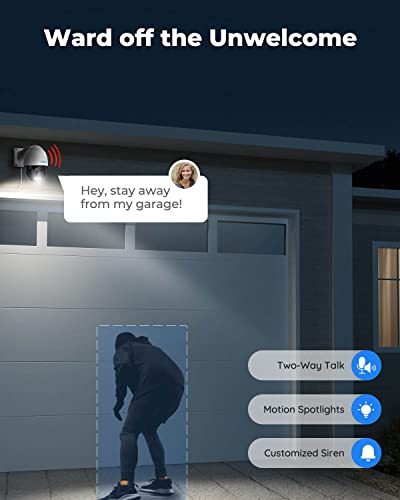 Reolink 4K Ptz Outdoor Camera, Poe Ip Home Security Surveillance, 5X Optical Zoom Auto Tracking, 3Pcs Spotlights Color Night Vision, Two Way Talk, Up To 256Gb Sd Card(Not Included), Rlc-823A #TOP4