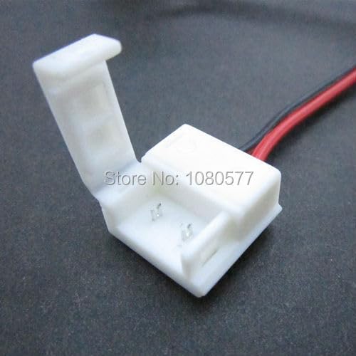 Wiring Connecting Terminals - 50pcs/lot 5050 led Strip 10mm 2pin Waterproof Connector 2 Ends Connector for 5050 5630 5730 Single Color led Strip