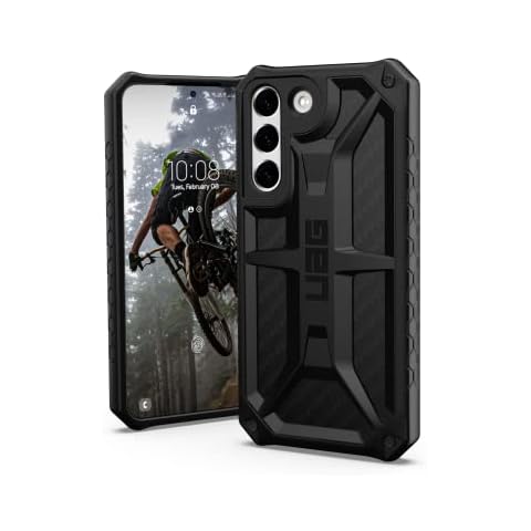 URBAN ARMOR GEAR UAG Designed for Samsung Galaxy S22 Case Carbon Fiber Rugged Lightweight Slim Shockproof Premium Monarch Protective Cover, [6.1 inch Screen] Cover