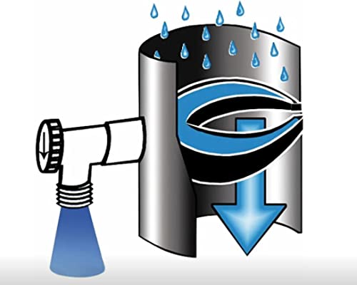 Colector de agua de lluvia de PVC + sierra Campana para canalones de 75 a 100 mm