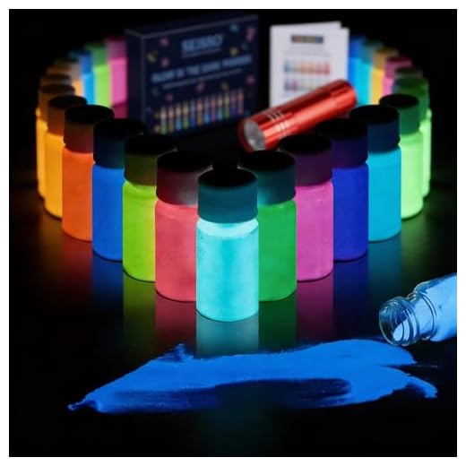 Glow in The Dark Powder 12 Colors Epoxy Resin Dye Luminous Pigment Powder Safe Long Lasting for Fine Art, DIY Nail Art, Epoxy Resin Colorant, Acrylic Paint, DIY Crafts and Theme Party, 0.7oz Each