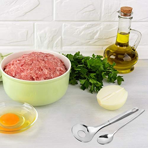 Hemoton 2 Stuks Rvs Gehaktbal Maker Lepel Keuken Zelfgemaakte Diy Gehaktbal Making Tool Met Lepel - Image 7