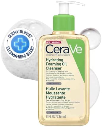 CeraVe Hydrating Foaming Oil Cleanser Face Wash with Ceramides 236ml
