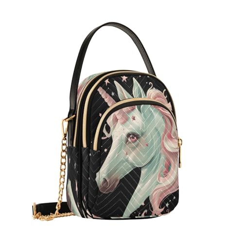 Sac à bandoulière licorne petit sac à main et porte-monnaie pour femme fille cadeau