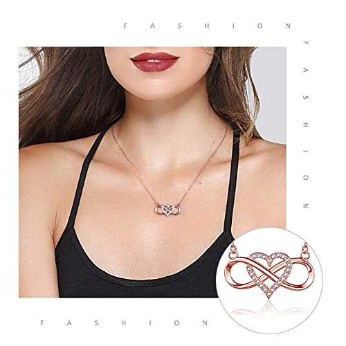 Collier Ring Mobius personnalisé en finition raffinée cœur - 5
