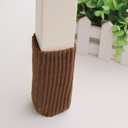 Showll - 16 calcetines para patas de silla, para sillas, sillas, sillas, sillas, muebles, calcetines, protectores de suelo, protectores de suelo, de algodón, color marrón Cover