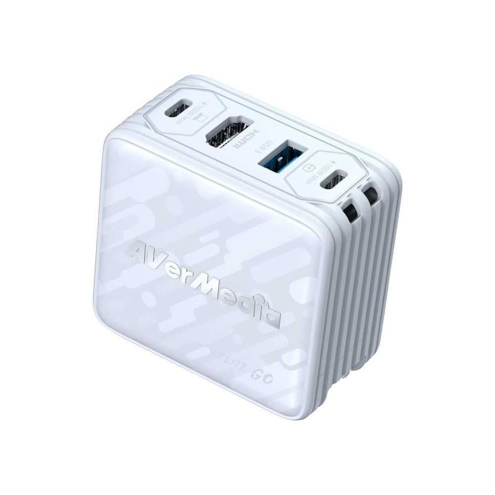 Cargador GaN - AVERMEDIA - 100W con captura de v�deo FHD GC313Pro Blanco