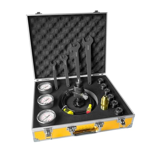 Image of Hydraulic Accumulator with Nitrogen Charging Kit,Heavy-Duty Hydraulic System Tool with for Industrial, Agricultura,Machinery,with Safety Couplings,Pressure Gauge,CGA580 Adapter,Auto Tool