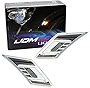 iJDMTOY JDM Chrome/Clear Lens White/Amber Dual Color LED Front Sidemarkers Compatible with 2013-16 Scion FR-S, 2013-21 Subaru BRZ, 2017-21 Toyota 86 (Parking: White LED, Turn Signal: Amber LED)