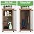 Outdoor Storage Cabinet Waterproof with Metal Top, Wooden Potting Bench Table Tool Organizer with Adjustable Shelf for Patio Backyard Garden