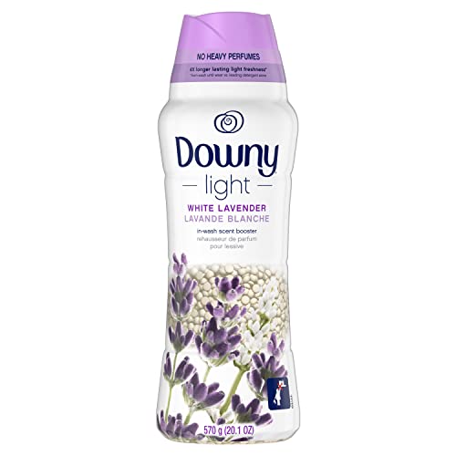 Downy Light Laundry Scent Booster Beads for Washer, White Lavender, 20.1 oz, with No Heavy Perfumes