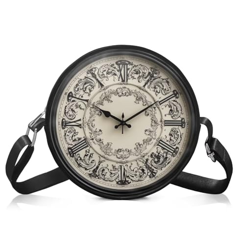 Women Round Shape Crossbody Bag Pu Leather Round Purses Circle Cross Body Shoulder Bag for Party