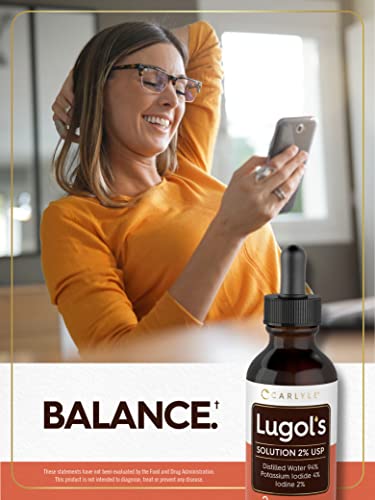 Lugols Iodine 2 Percent 2 Fl Oz Twin Pack | Potassium Iodide And Iodine Solution 2% Liquid Drops | By Carlyle #TOP4