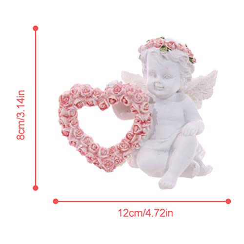 Set De 2 Pequeñas Figuras De Querubines Ángeles Decorativos miniatura 2