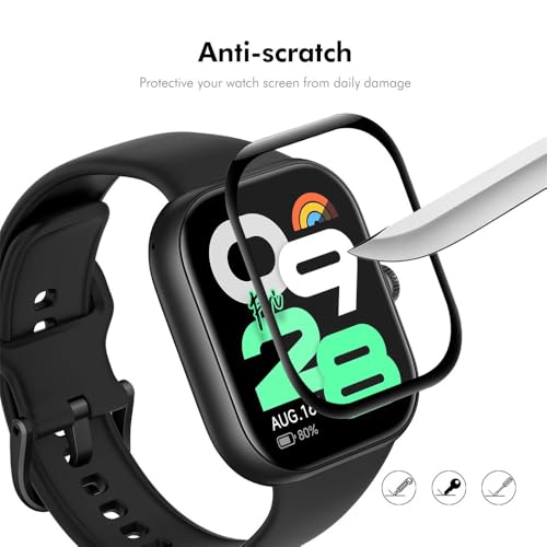 Image of Glaxx Scratch Proof Screen Protector for Redmi Watch Move Full Screen Protector with Easy Installation Kit (Blsck)