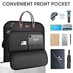 BALEINE Travel Garment Bag, Travel Suit Bag for Men, 42'' Waterproof Carry on Garment Bag for Hanging Clothes, Garment Duffel Bag for Travel Business (Black) - Image 4