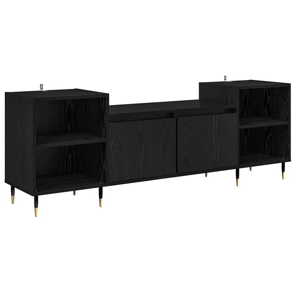 Mobile basso per TV, effetto rovere, 160 x 35 x 55 cm, in legno