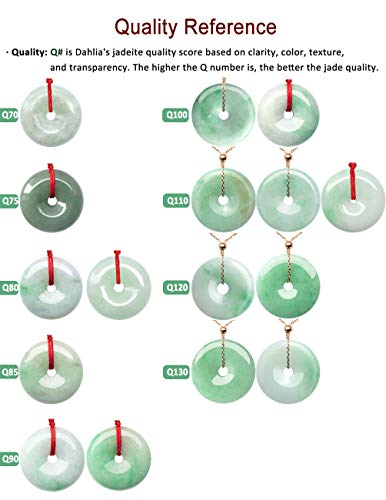 Dahlia Eternal Circle Jade Necklace, Real Grade A Certified Burma Jadeite For Inner Peace, Adjustable Lucky Red Cord, D24-Q80 #TOP2