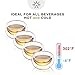 CNGLASS Tea Cups Set of 4 Double Wall Glass Tea Cup, 5.1oz Asian Insulated Clear Teacups 150ML,Small Espresso Cup for Coffee