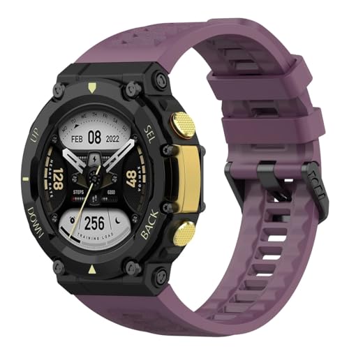 Image of YODI Strap Band Compatible with Amazfit T-Rex 2 Smartwatch Only Soft Silicone | Nylon | Chain | Leather Watch Straps with Installation Adjuster Tool For Amazfit TRex 2