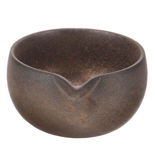 MAGICLULU Traditional Matcha Bowl with Spout Japanese Tea Cup for Tea Ceremony Unique Handmade Design Elegant Addition to Your