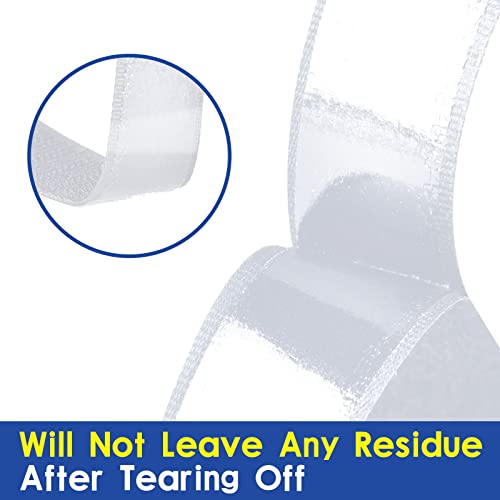 Image of 3 /4 Inch x 82Feet White Hook and Loop Tape, Non Slip Couch Cushion Gripper | Bulk Sticky Back hook loop tape, Apply No Punching Wall Mounting, Keep Carpet Socket in Place at Home and Office