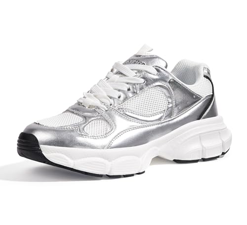 LUCKY STEP Women's Running Shoe Platform Chunky Walking Sneakers Breathable Mesh Comfy Lightweight Fashion Casual Tennis Dad Shoes