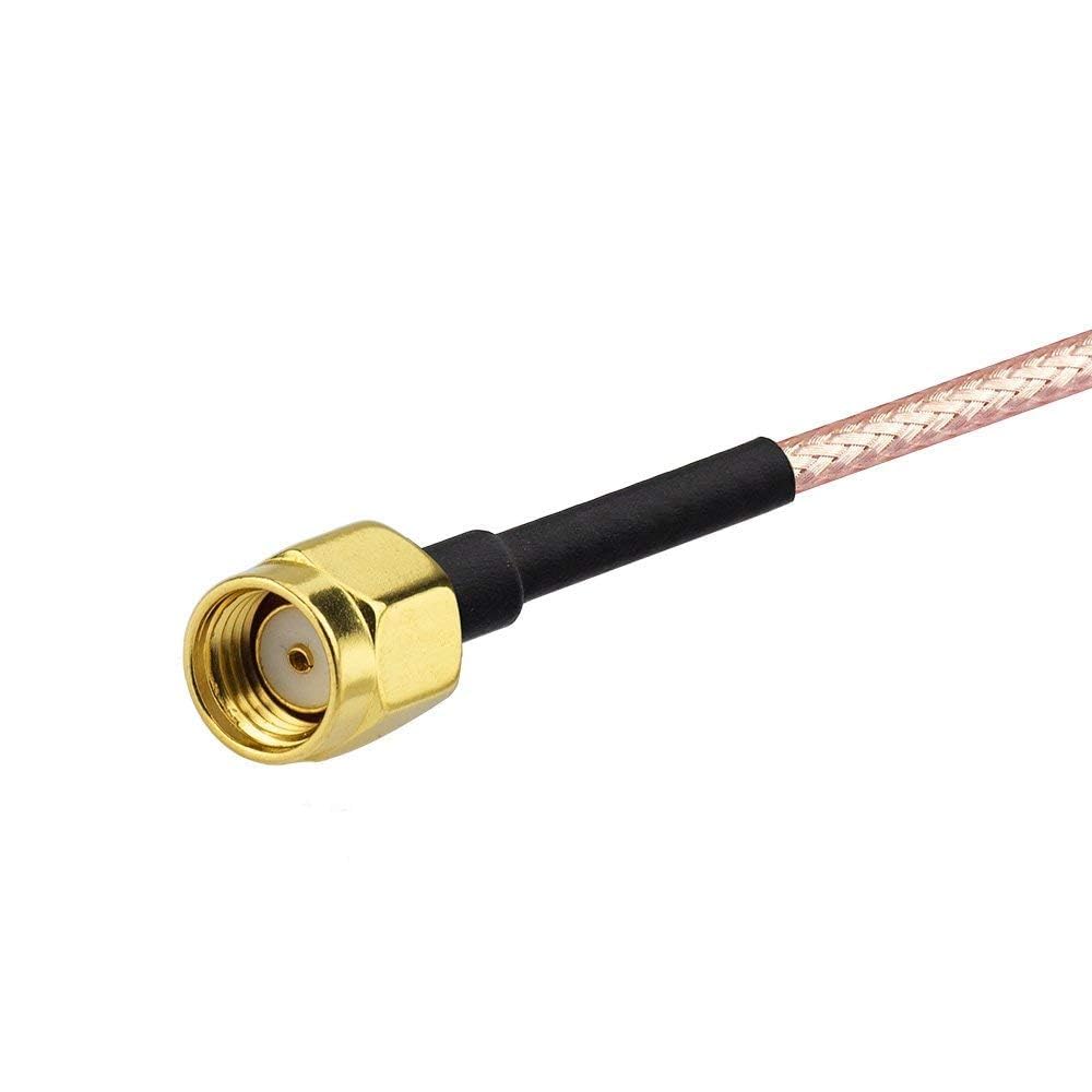 NISTECH Rf Coaxial Cable RG316 (50cm / Pack of 2) Connector For RP-SMA Male to RP-SMA Male Straight Assembly Pigtail Extension 2