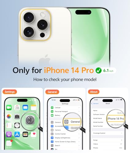 Image of FNTCASE for iPhone 14 Pro Case: [Compatible with Magsafe] Translucent Matte Cases with [Full Camera Protection] [Screen Protector] Military Grade Shockproof Protective Phone Cover - Green