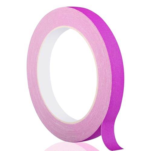 Image of GEYYANG Spike Tape, Purple Fluorescent Gaffers Tape 1 /2 inch x 20 Yards, Black Light UV Reactive, Multipurpose Fluorescent Spike Tape for Stage Marking, Party and Art Crafts