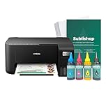 Sublishop Converted Sublimation Printer Epson EcoTank ET-2862 Compatible - Plug and Print Starter Bundle (Upgraded from ET-2810)