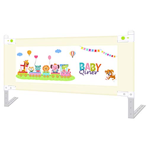 Barandilla de cama para bebé Beige de 200cm lavable y anticaída 2