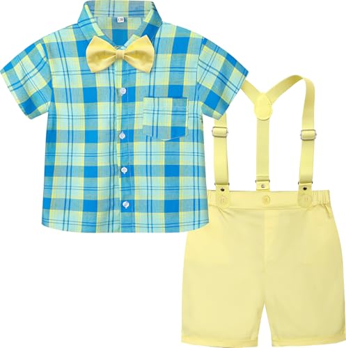 Image of A&J DESIGN Baby Boys Gentleman Suit, 2Pcs Outfit Shirt & Pants